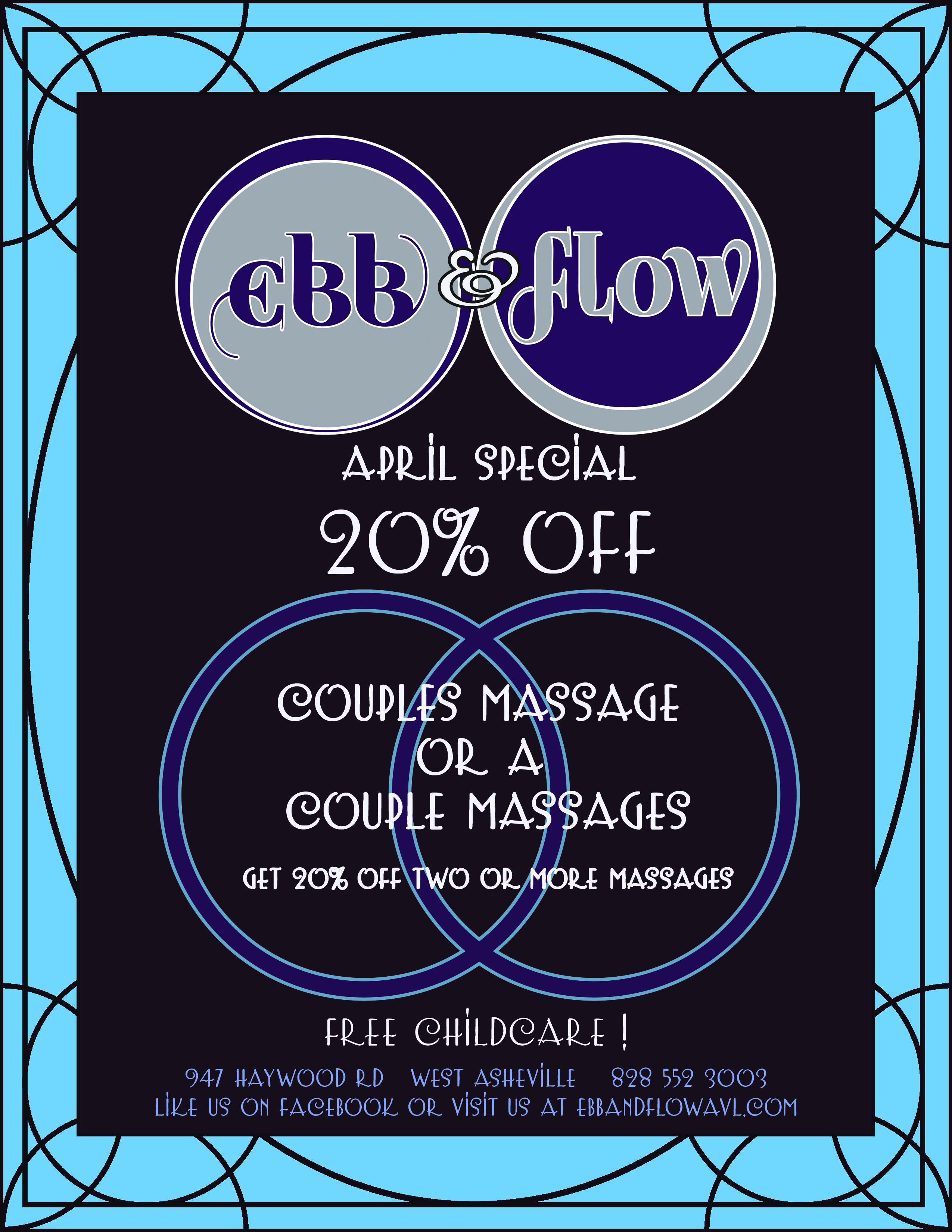 Ebb & Flow Massage Therapy Center Asheville April special copy Ebb